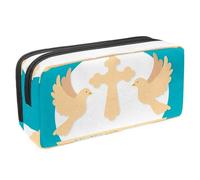 VAPOKF Trousse à crayons, trousse de papeterie pour adolescents, garçons et filles, fournitures scolaires de bureau - Pentecôte, dimanche, Saint-Esprit Colombe, multicolore, 2.3x8.2x3.9in/6x21x10cm