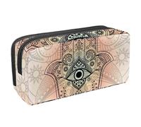 VAPOKF Trousse à crayons, trousse de papeterie pour adolescents, garçons et filles, fournitures scolaires de bureau - Main de Fatima symbole de force et de bonheur, multicolore,