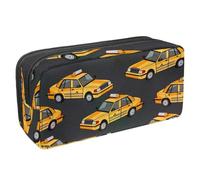 VAPOKF Trousse à crayons, trousse de papeterie pour adolescents, garçons et filles, fournitures scolaires de bureau - Voiture de taxi jaune, multicolore, 2.3x8.2x3.9in/6x21x10cm, Organiseur de sac