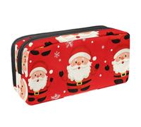 VAPOKF Trousse à crayons, trousse de papeterie pour adolescents, garçons et filles, fournitures scolaires de bureau - Père Noël, flocons de neige, multicolore, 2.3x8.2x3.9in/6x21x10cm, Organiseur de