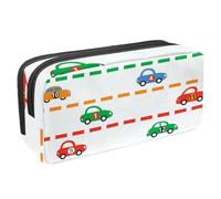 VAPOKF Trousse à crayons, trousse de papeterie pour adolescents, garçons et filles, fournitures scolaires de bureau - Conduite de taxi avec chiffres, multicolore, 2.3x8.2x3.9in/6x21x10cm, Organiseur