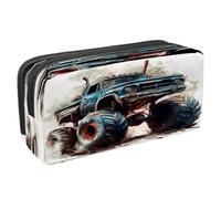 VAPOKF Trousse à crayons, trousse de papeterie pour adolescents, garçons et filles, fournitures scolaires de bureau - Vieille voiture monstre bleue