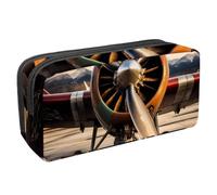 VAPOKF Trousse à crayons, trousse de papeterie pour adolescents, garçons et filles, fournitures scolaires de bureau - Hélice à jet d'avions anciens, multicolore, 2.3x8.2x3.9in/6x21x10cm, Organiseur de