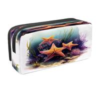 VAPOKF Trousse à crayons, trousse de papeterie pour adolescents, garçons et filles, fournitures scolaires de bureau - Étoiles de mer sous-marines, coraux