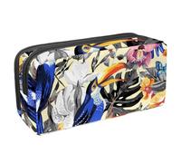 VAPOKF Trousse à crayons, trousse de papeterie pour adolescents, garçons et filles, fournitures scolaires de bureau - Toucan dans la jungle florale, multicolore, 2.3x8.2x3.9in/6x21x10cm, Organiseur de
