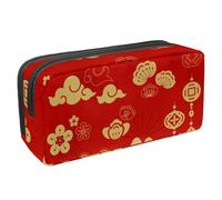 VAPOKF Trousse à crayons, trousse de papeterie pour adolescents, garçons, filles, fournitures scolaires et de bureau - Happy Chinese New Year, multicolore, 2.3x8.2x3.9in/6x21x10cm, Organiseur de sac