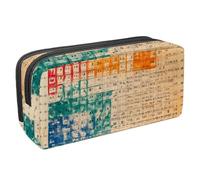 VAPOKF Trousse à crayons, trousse de papeterie pour adolescents, garçons, filles, fournitures scolaires et de bureau - Table de mathématiques vintage, multicolore, 2.3x8.2x3.9in/6x21x10cm, Organiseur