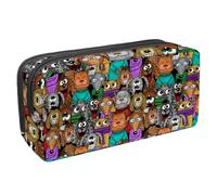 VAPOKF Trousse à crayons, trousse de papeterie pour adolescents, garçons, filles, fournitures scolaires et de bureau - Comic Pet Dogs and Cats, multicolore, 2.3x8.2x3.9in/6x21x10cm, Organiseur de sac