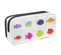 VAPOKF Trousse à crayons, trousse de papeterie pour adolescents, garçons, filles, fournitures scolaires et de bureau - Lot de poissons mignons, multicolore, 2.3x8.2x3.9in/6x21x10cm, Organiseur de sac