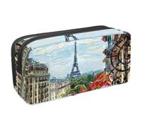 VAPOKF Trousse à crayons, trousse de papeterie pour adolescents, garçons, filles, fournitures scolaires de bureau - Peinture Art City, multicolore, 2.3x8.2x3.9in/6x21x10cm, Organiseur de sac