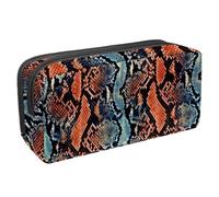 VAPOKF Trousse à crayons, trousse de papeterie pour adolescents, garçons, filles, fournitures scolaires et de bureau - Motif animal serpent python, multicolore, 2.3x8.2x3.9in/6x21x10cm, Organiseur de