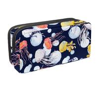 VAPOKF Trousse à crayons, trousse de papeterie pour adolescents, garçons, filles, fournitures scolaires et de bureau - Méduses colorées sous-marines, multicolore, 2.3x8.2x3.9in/6x21x10cm, Organiseur