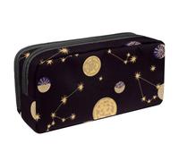 VAPOKF Trousse à crayons, trousse de papeterie pour adolescents, garçons, filles, fournitures scolaires de bureau - Planètes célestes, multicolore, 2.3x8.2x3.9in/6x21x10cm, Organiseur de sac