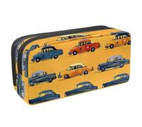 VAPOKF Trousse à crayons, trousse de papeterie pour adolescents, garçons, filles, fournitures scolaires de bureau - taxi et voitures, multicolore, 2.3x8.2x3.9in/6x21x10cm, Organiseur de sac