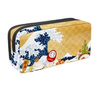 VAPOKF Trousse à crayons, trousse de papeterie pour adolescents, garçons, filles, fournitures scolaires de bureau - Culture japonaise, multicolore, 2.3x8.2x3.9in/6x21x10cm, Organiseur de sac