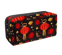 VAPOKF Trousse à crayons, trousse de papeterie pour adolescents, garçons, filles, fournitures scolaires et de bureau - Élément oriental du Nouvel An chinois, multicolore, 2.3x8.2x3.9in/6x21x10cm,
