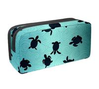 VAPOKF Trousse à stylos, trousse à crayons, pochette de papeterie pour adolescents, garçons et filles, fournitures scolaires de bureau - Tortue Ocean Life, multicolore, 2.3x8.2x3.9in/6x21x10cm,