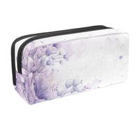 VAPOKF Trousse à stylos, trousse à crayons, pochette de papeterie pour adolescents, garçons et filles, fournitures scolaires de bureau - Motif floral lilas_Mesa De Trabajo, multicolore,