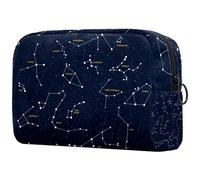 VAPOKF Trousse de maquillage avec fermeture éclair Motif carte du ciel et constellations pour femme, multicolore 1, 18.5x7.5x13cm/7.3x3x5.1in, Trousse de beauté