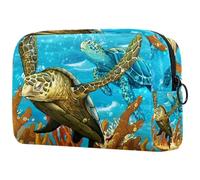 VAPOKF Trousse de maquillage avec fermeture éclair Motif Tour Eiffel Paris France City pour femme, multicolore 2, 18.5x7.5x13cm/7.3x3x5.1in, Trousse de beauté