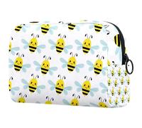 VAPOKF Trousse de maquillage avec fermeture éclair Motif Tour Eiffel Paris France City pour femme, Multicolore 14., 18.5x7.5x13cm/7.3x3x5.1in, Trousse de beauté