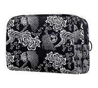 VAPOKF Trousse de maquillage Little Fox endormie pour femme, trousse de toilette de voyage, grande pochette de maquillage pratique avec fermeture éclair, Multicolore 7., 18.5x7.5x13cm/7.3x3x5.1in