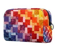 VAPOKF Trousse de maquillage Maths Blackborad pour femme, trousse de toilette de voyage, grande pochette de maquillage pratique avec fermeture éclair, multicolore 2, 18.5x7.5x13cm/7.3x3x5.1in, Trousse