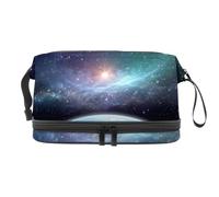 VAPOKF Trousse de toilette hypnotique psychédélique à motif spirale pour femmes et filles, trousse de toilette de voyage, trousse de maquillage pratique avec compartiment à pinceaux, Multicolore 5