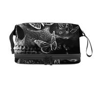 VAPOKF Trousse de toilette hypnotique psychédélique à motif spirale pour femmes et filles, trousse de toilette de voyage, trousse de maquillage pratique avec compartiment à pinceaux, Multicolore 15