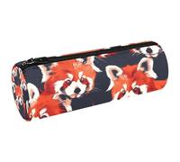 VAPOKF Trousse en toile motif pandas rouges pour crayons, pièces de monnaie, maquillage pour étudiants, papeterie, école, bureau, multicolore, 20x6.3cm/7.9x2.5in, Trousses à crayons