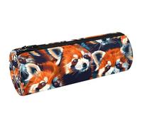 VAPOKF Trousse en toile motif pandas rouges pour crayons, pièces de monnaie, maquillage pour étudiants, papeterie, école, bureau, multicolore, 20x6.3cm/7.9x2.5in, Trousses à crayons