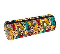 VAPOKF Trousses à crayons en cuir synthétique avec motif « Crowd People Like Cats and Dogs » - Trousse de maquillage pour femmes, filles, garçons, enfants, fournitures scolaires et de bureau