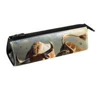 VAPOKF Two Fighting Bulls Trousse à stylos Pochette à crayons Trousse à cosmétiques Sac compact à fermeture éclair