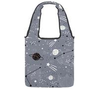 VAPOKF Universe Stars Planètes Constellations Sac fourre-tout en toile pour femme Grand sac de transport réutilisable pour l'école, le travail, le bureau, les voyages, le shopping décontracté