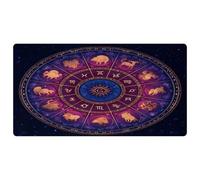 VAPOKF Zodiac Tapis de cuisine rond antidérapant et lavable - Tapis de cuisine absorbant pour cuisine, couloir, buanderie