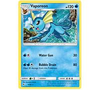 Vaporeon 18/68 Rare Reverse Holo Pokemon Card (Hidden Fates) + TitanCards® Toploader