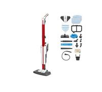 Polti Balai vapeur Vaporetto SV650 Style 1500 W – 19 accessoires, autonomie illimitée, Rouge/Blanc