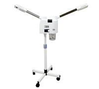 Vaporisateur 2 en 1 à l'ozone chaud et froid - Appareil de sauna pour le visage - Double tube - Vaporisateur pour le visage - Pour salon, maison, soins de la peau - Chaud, froid, chaud - Visage chaud