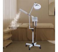 Vaporisateur 2 en 1 à l'ozone pour le visage - 5 lampes loupes - Pour salon de beauté - Rotatif à 180 °