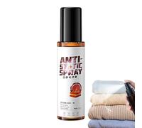 Vaporisateur antistatique pour vêtements - Rafraîchisseur de tissu - Format voyage instantané - 100 ml - Décharge d'électricité statique - Élimine les chocs statiques et réduit l'accumulation statique