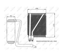 Vaporisateur Climatisation NRF Pour VW Sharan 7M8 7M9 7M6 Ford Galaxy WGR