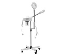 Vaporisateur et lampe loupe 2 en 1 - Appareil combiné - Tampon facial chaud - Vapozone - Streamer - Lampe loupe avec buse de forme pivotante à 360 ° - Pour spa, salon, beauté, visage multifonction