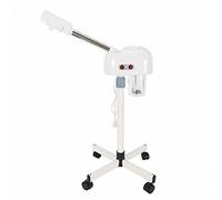 Vaporisateur facial 2 en 1 pour sauna facial avec buse rotative Barre télescopique universelle Roues cosmétiques Sauna pour humidifier la peau et l'espace 50 W