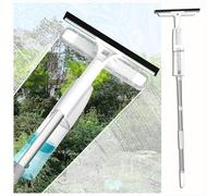 Vaporisateur Nettoyeur Vitre avec Perche Télescopique, 3 in 1 Nettoyeur Vitre avec 3 Chiffons en Microfibre pour Salle De Bain,Fenêtre,Miroir,Mur Carrelé
