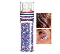 Vaporisateur Pailleté Patriotique,Décorations Scintillantes À Séchage Rapide Du 4 Juillet | Spray Paillettes Visage Cheveux Corps | Pour Amoureux Familles Amis Garçons Filles Femmes Hommes Célébration