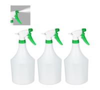 Relaxdays Vaporisateur 1 L, Lot de 3, Plantes, Spray, Fleurs, Jardinage, Brumisateur, Graduation, Arrosage, Blanc-Vert