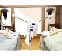 Vaporisateur pour le visage, buse rotative à 360°, réglable en hauteur, vapeurs chaudes et froides