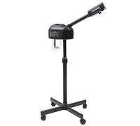 Vaporisateur professionnel pour le visage - Vapeur chaude et froide - Humidificateur - Nettoyeur de pores - Soin du visage - SPA - Beauté hydratante (noir)