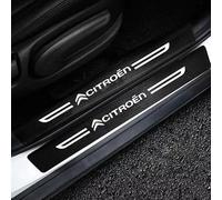 VAPORVERSE 4 Pièce Protection Seuil de Porte de Voiture pour Citroen C4 2020 2021 2022 2023 2024 2025, Plaques Protection Seuil Porte Fibre Carbone Autocollant Plinthes,C