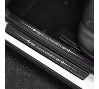 VAPORVERSE 4 Pièce Protection Seuil de Porte de Voiture pour Citroen C4 Picasso 2013-2022, Plaques Protection Seuil Porte Fibre Carbone Autocollant Plinthes,A